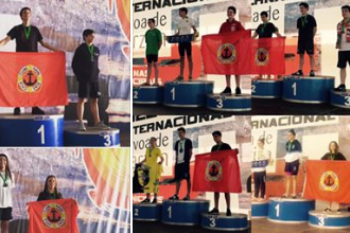 Seis medalhas para o CNP no Regional de natação